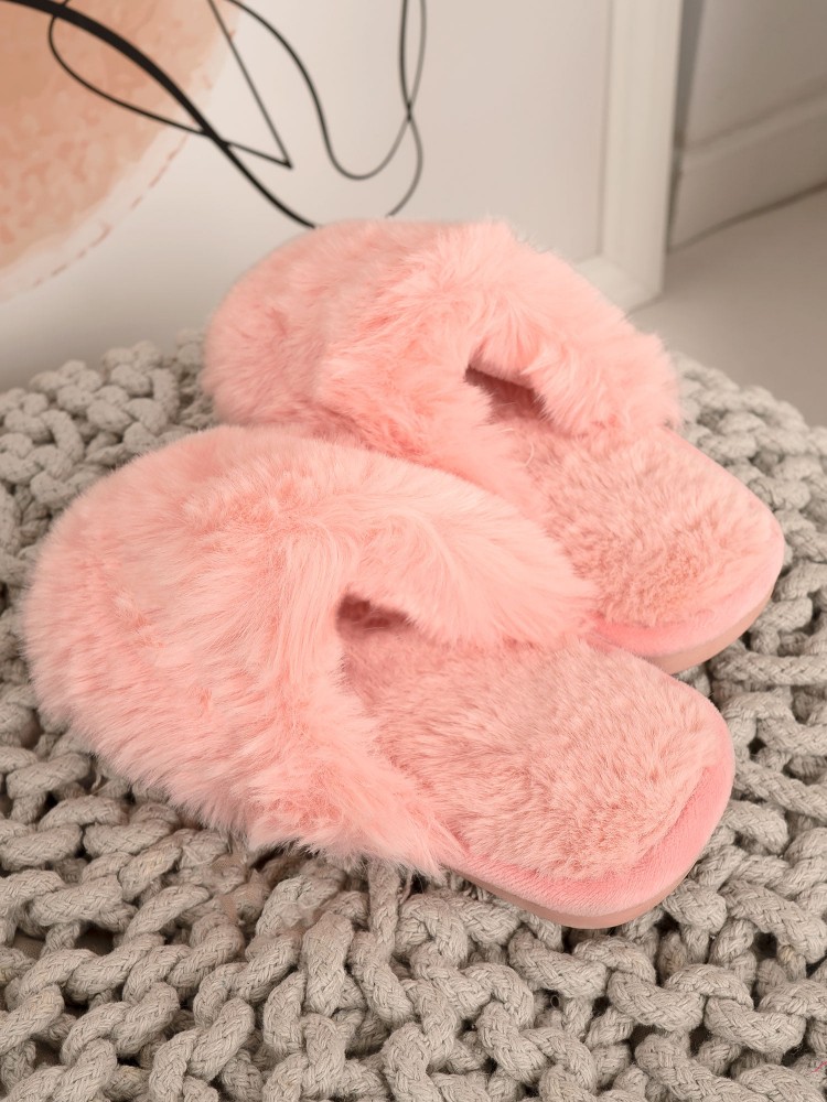 LANA PINK FUR SLIPPERS %COLOUR%