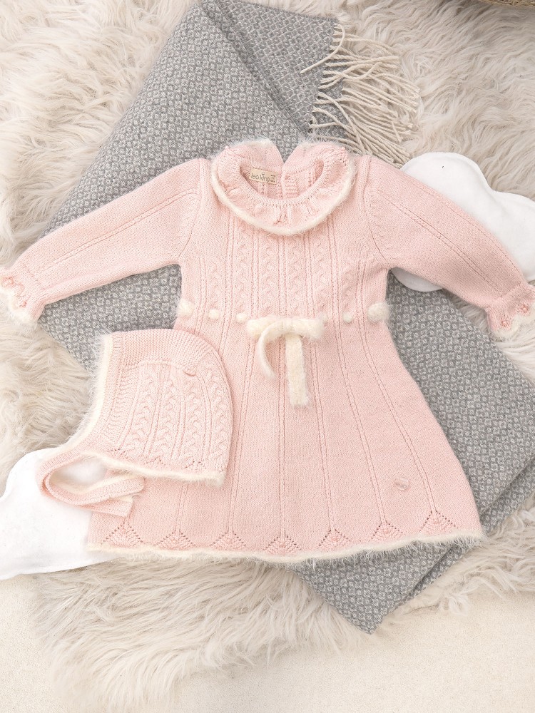 PINK KNITTED DRESS -ENOLA