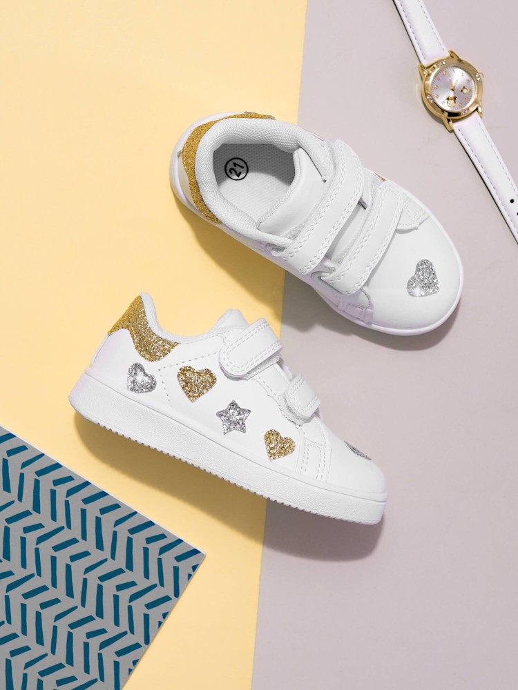 BRIELL WHITE GOLD SNEAKERS