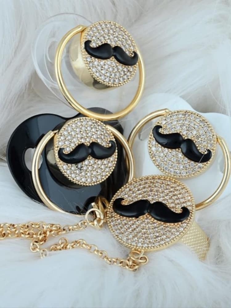 RHINESTON PACIFIER WITH...