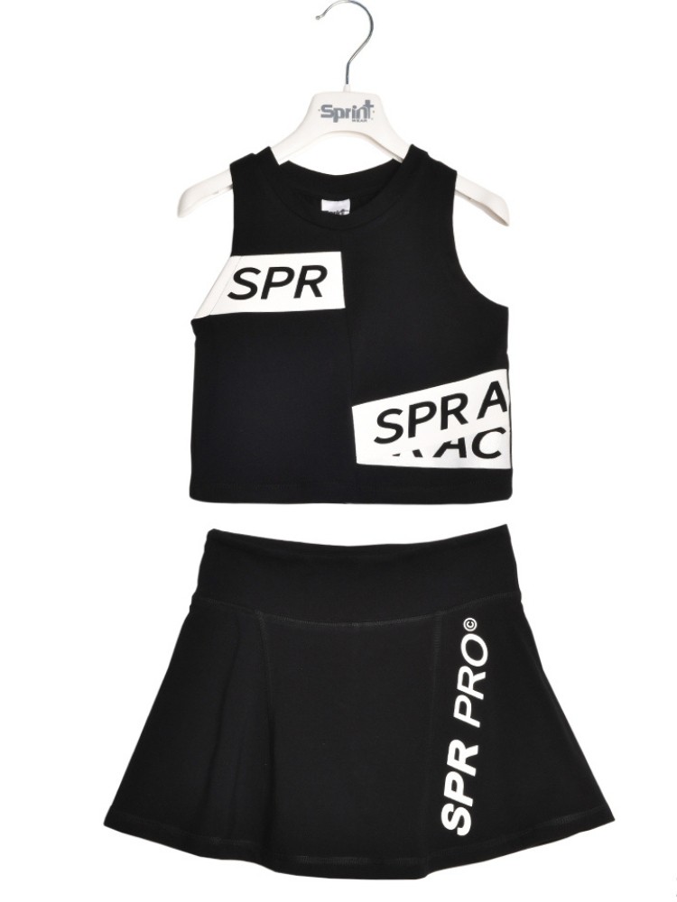 BLACK SPRINT TOP SKIRT SET...