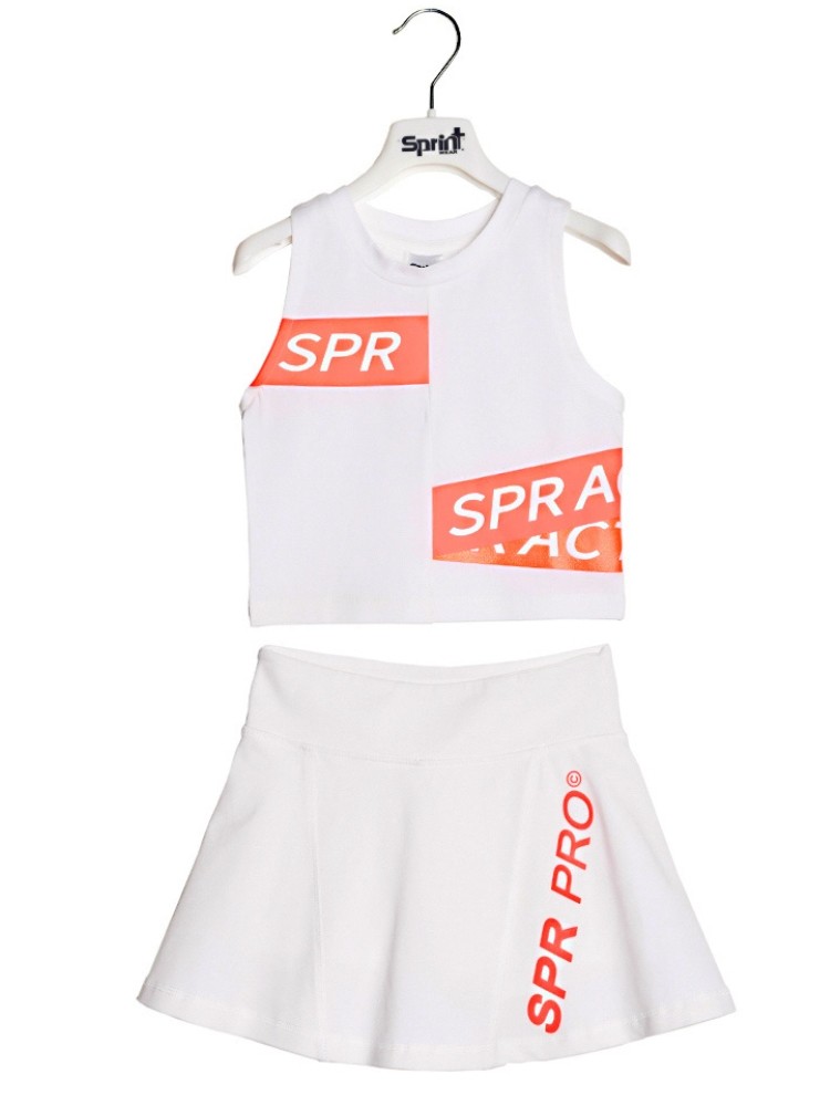 WHITE SPRINT TOP SKIRT SET...