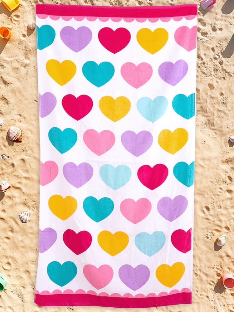 BEACH TOWEL - HEARTS